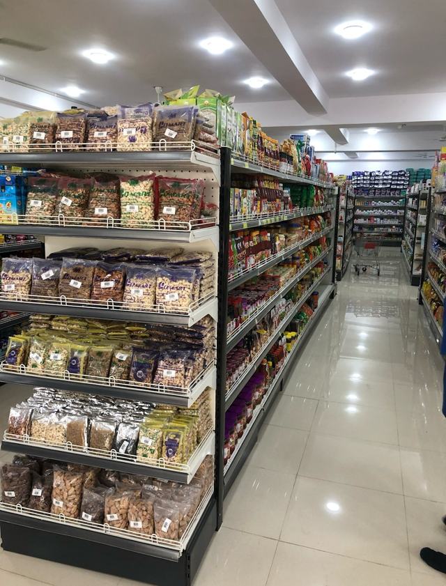 Dry fruits and grocery shelves at Co-Mart